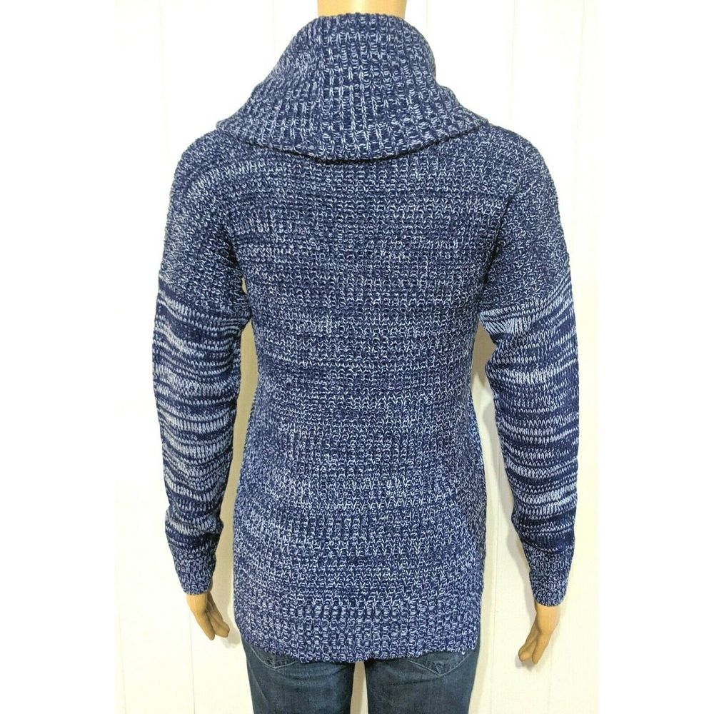 Planet Gold S Blue Cowl Neck Pullover Sweater NWT - Picture 3 of 5
